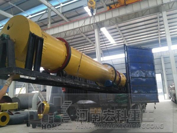 河南商丘的客戶，您采購(gòu)的Ф1200×8m雞糞烘干機(jī)已發(fā)出